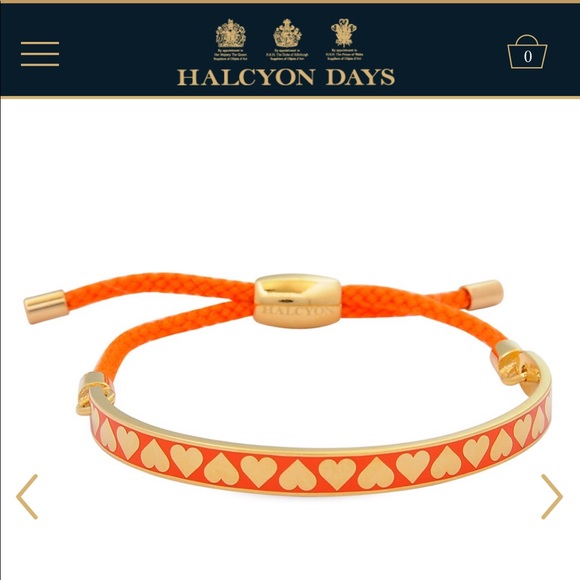 New Halcyon Days Skinny Friendship Bangle Orange - Picture 3 of 3